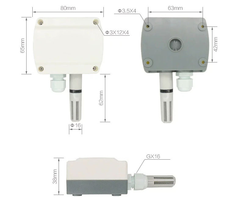 LED display wall mounted temperature and humidity transmitter(图2)