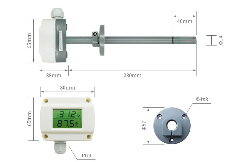 Pipeline temperature and humidity transmitter(图2)